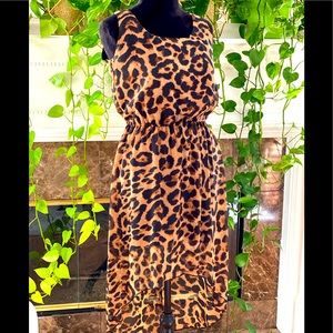 High Low animal print dress
